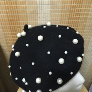 Beret Hat Pearl embellished